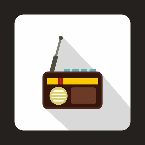 Radio advertising icon, flat style — Stock Vector