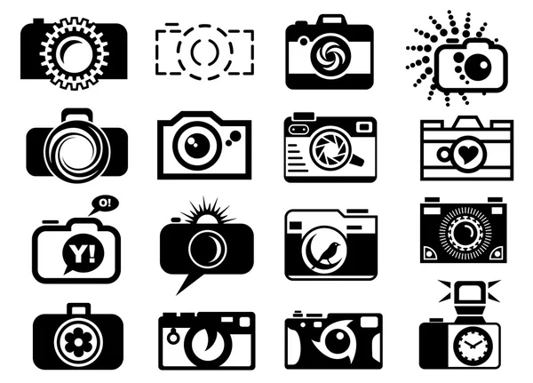 Appareil photo ensemble icônes — Image vectorielle