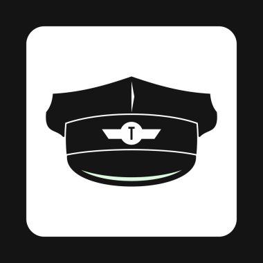 Cap taksi sürücüsü simgesini, basit tarzı
