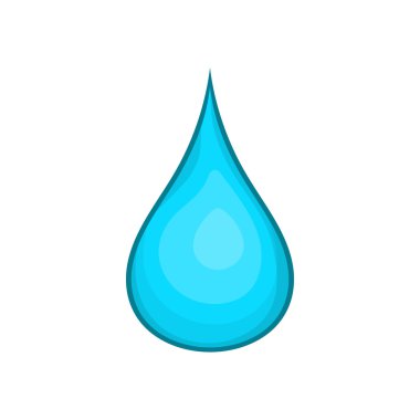 Su damla simgesi, karikatür tarzı