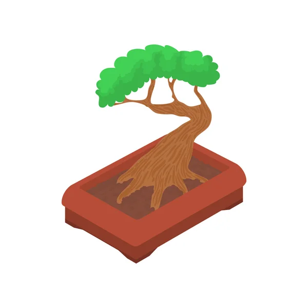 Bonsai boom pictogram, cartoon stijl — Stockvector