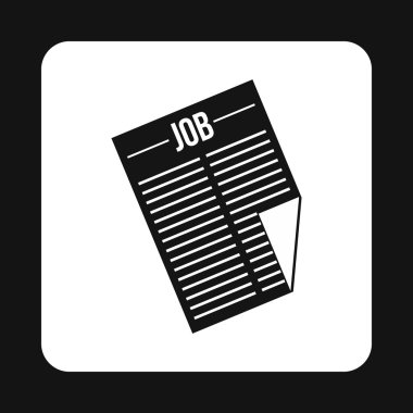 Gazete iş başlık simgesi, basit tarzı ile