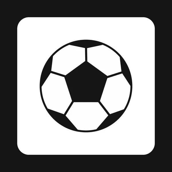 Icono de pelota de fútbol en estilo simple — Vector de stock