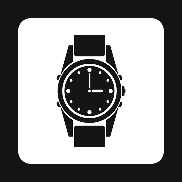 Nadgarstka zegarek ikona, prosty styl — Wektor stockowy