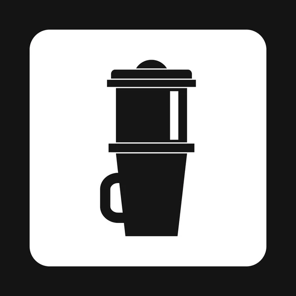 コーヒーのアイコンをシンプルなスタイルのマグカップ — ストックベクタ