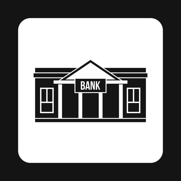 Bank-Ikone, einfacher Stil — Stockvektor