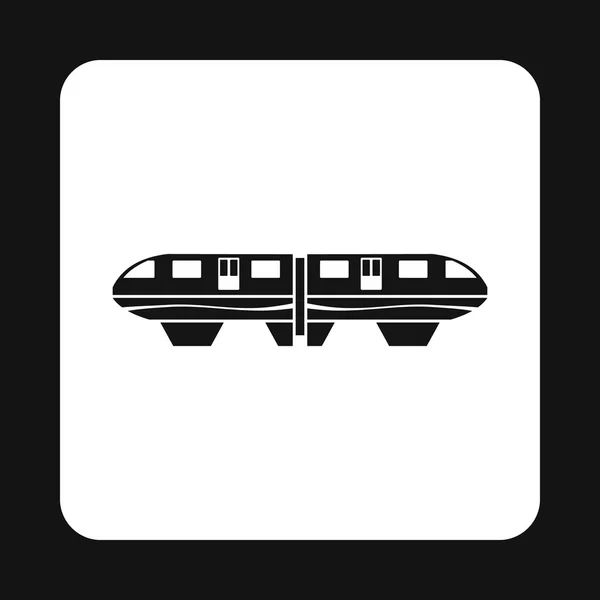 Elektrik tren simgesi, basit biçim — Stok Vektör