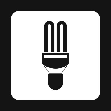 Floresan kaydetme ampul simgesi basit tarzı