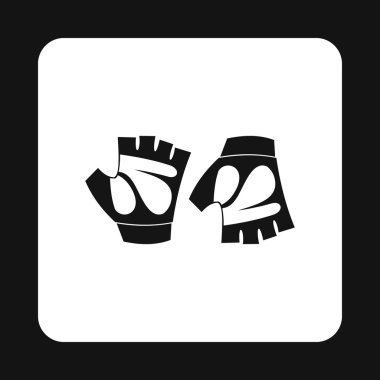 Motorcu simgesi, basit tarzı İş eldivenler