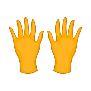 Lastik eldiven simgesi, karikatür tarzı