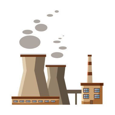 Endüstriyel Tesis boru simgesiyle, karikatür tarzı