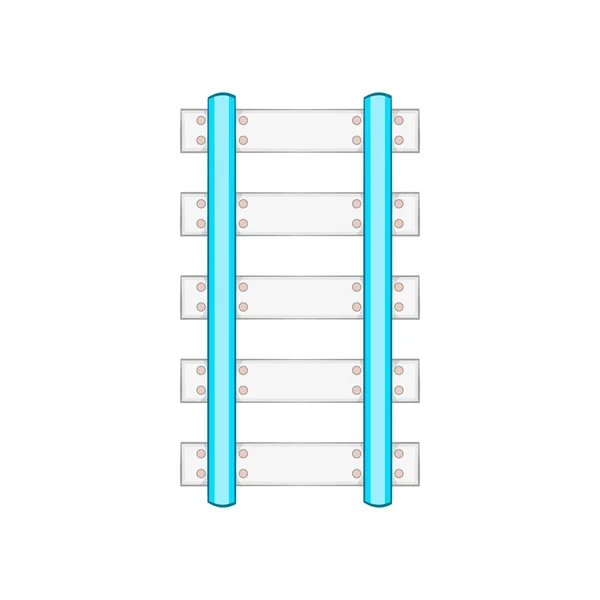 Rails e travessas ícone, estilo dos desenhos animados —  Vetores de Stock