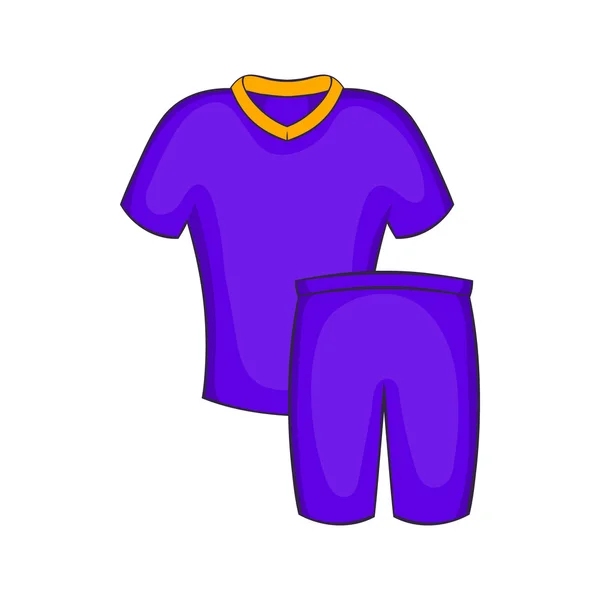 Uniformi da calcio icona, stile cartone animato — Vettoriale Stock