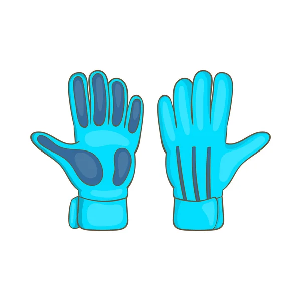 Football goalkeeper gloves icon, cartoon style — Stock Vector