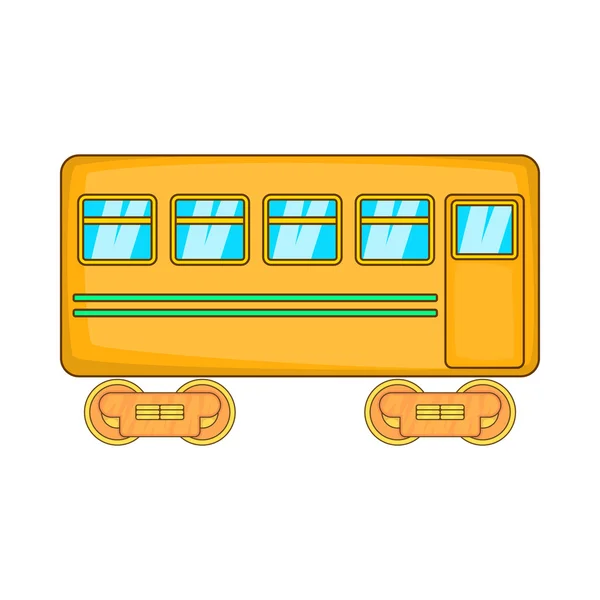 Ícone do carro ferroviário, estilo dos desenhos animados —  Vetores de Stock