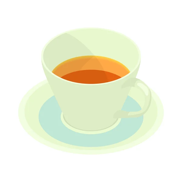 Csésze tea ikon, rajzfilm stílusú — Stock Vector