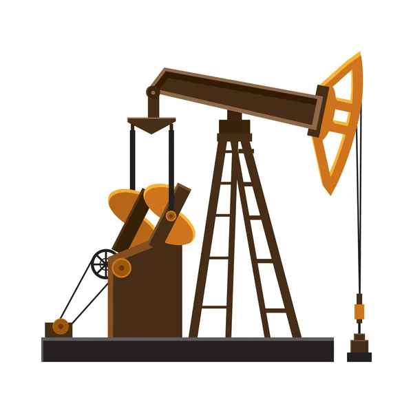Oil rig icon, cartoon style — Stock Vector