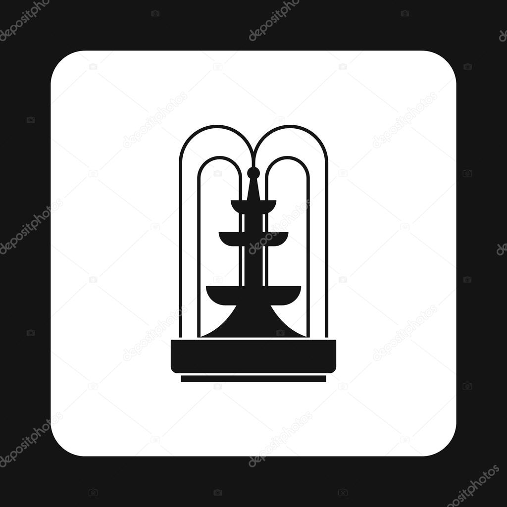 Fountain icon in simple style