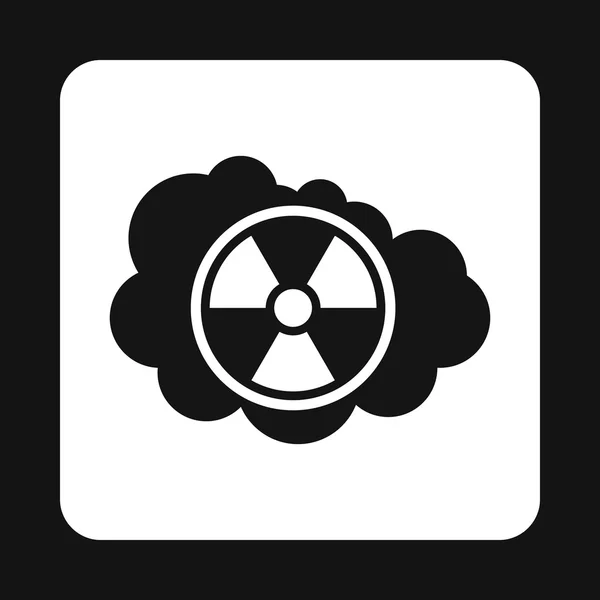 Icono de aire radiactivo, estilo simple — Archivo Imágenes Vectoriales