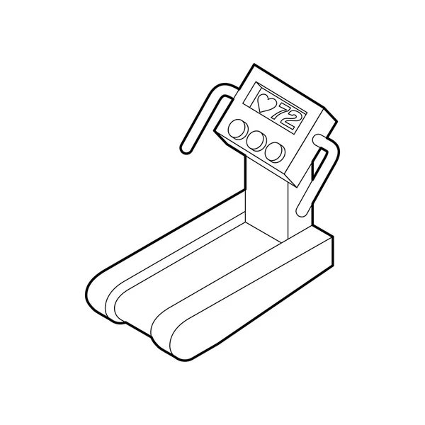 Treadmill running icon, esquema de estilo — Vector de stock