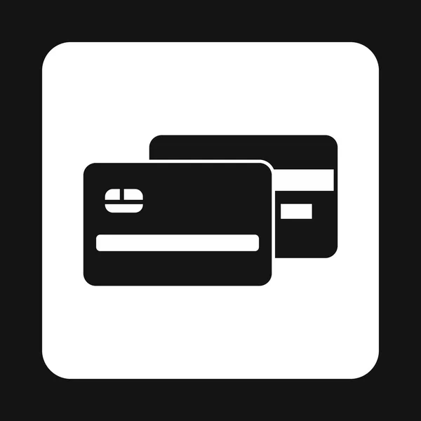 Credit card icon, simple style — Stock Vector