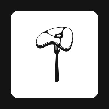 Biftek çatal simgesini, basit tarzı