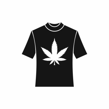 T-shirt baskı esrar simgesinin, basit tarzı ile