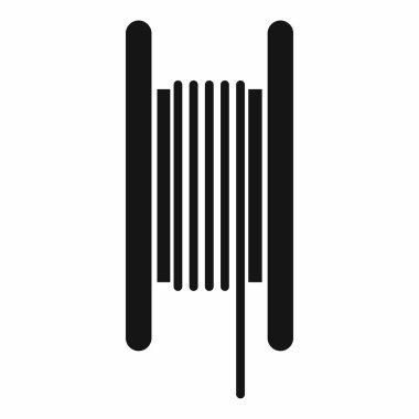 Elektrik kablosu bobin simgesi, basit tarzı