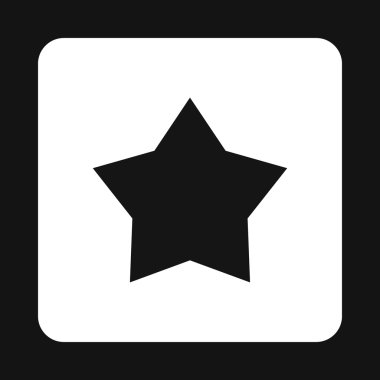 Siyah gök yıldız simgesi, basit tarzı