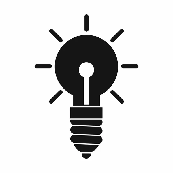 Light bulb idea icon, simple style — Stock Vector