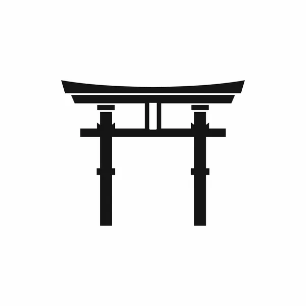 Japanese torii icon, simple style — Stock Vector