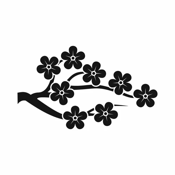 Sakura ikona, prosty styl — Wektor stockowy