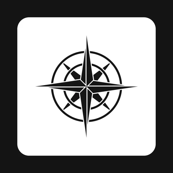 Znaménko ikonu kompasu, jednoduchý styl — Stockový vektor