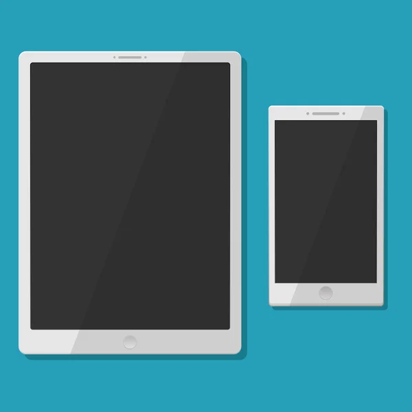 Modern dijital tablet pc ile mobil smartphone — Stok Vektör