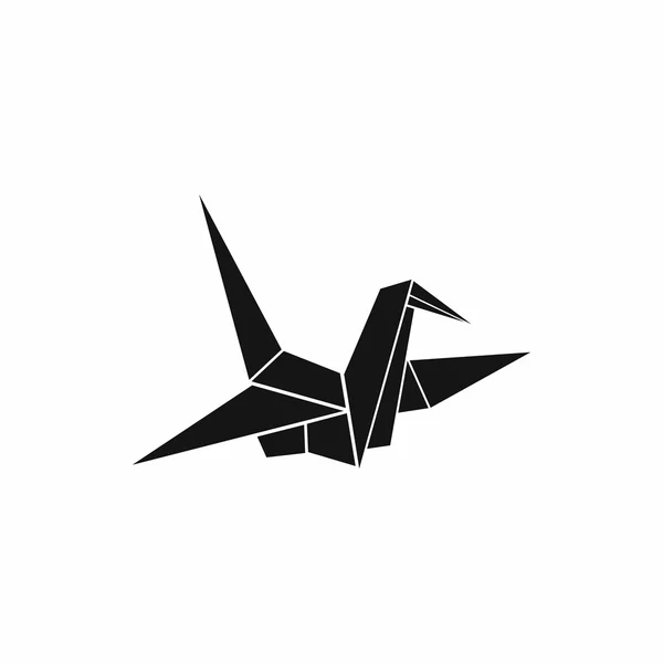 鳥の折り紙のアイコン、シンプルなスタイル — ストックベクタ