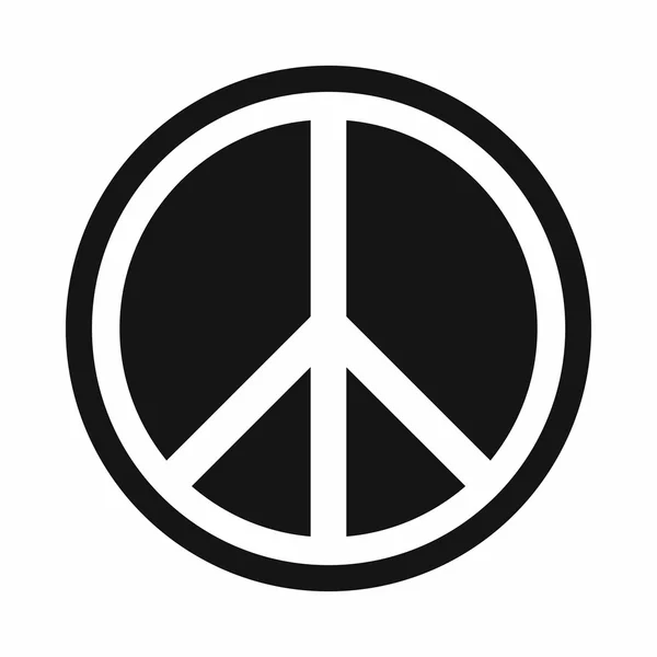 Sign hippie fred ikon, enkel stil — Stock vektor