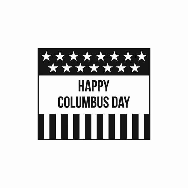 Feliz día de Colón icono, estilo simple — Vector de stock