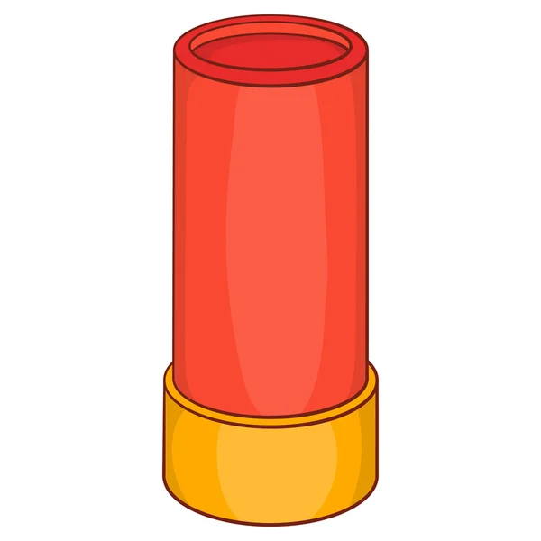 Shotgun shell pictogram, cartoon stijl — Stockvector