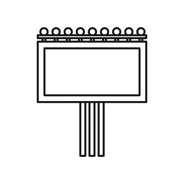 ブランクの看板アイコン、アウトラインのスタイル — ストックベクタ