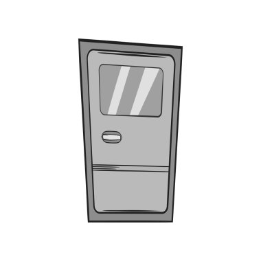 Kapı simge, siyah tek renkli stil