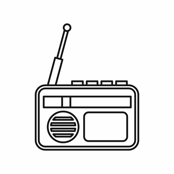 Иконка радиорекламы, стиль набросков — стоковый вектор