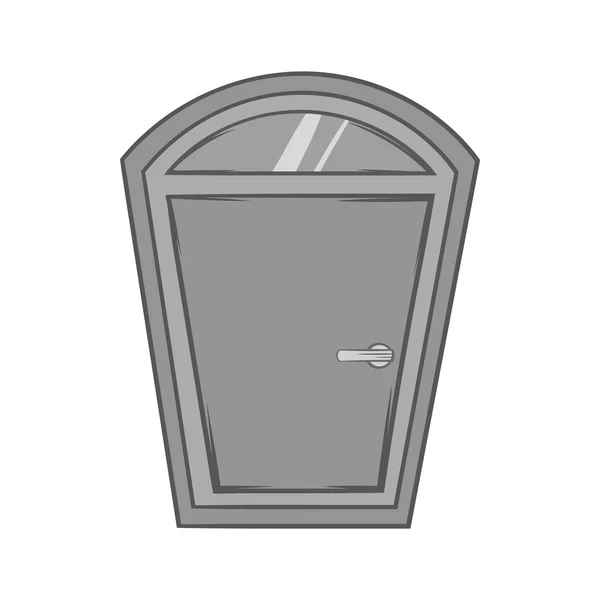 Porte de l'icône de la maison, style monochrome noir — Image vectorielle