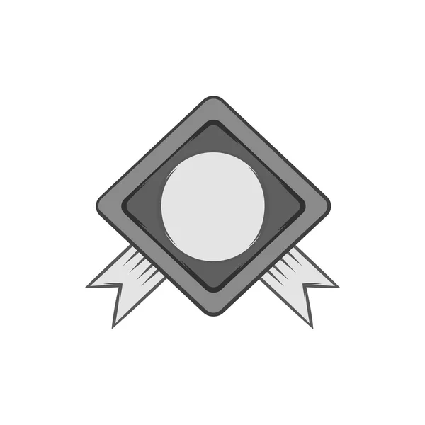 Icono de calidad de etiqueta, estilo monocromo negro — Vector de stock