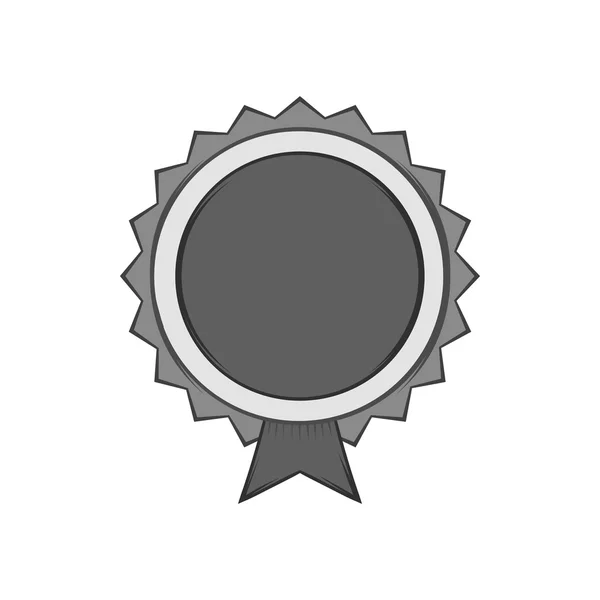 Ícone de qualidade de etiqueta redonda, estilo monocromático preto — Vetor de Stock