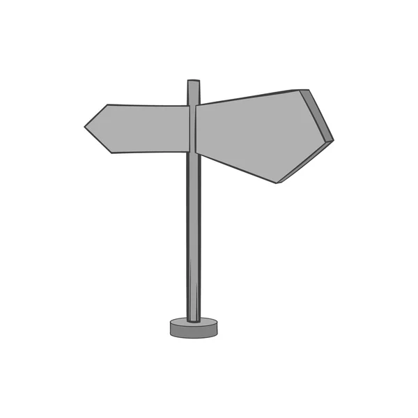 Ikona s symbolem cesty, černobílý styl — Stockový vektor