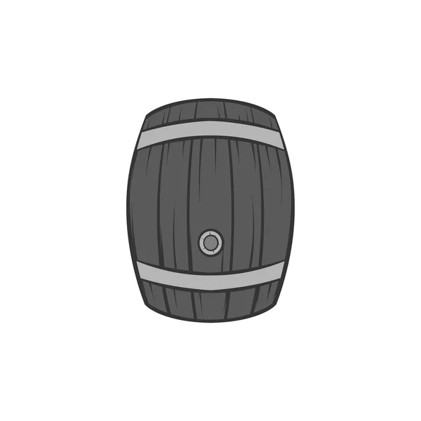 Barrel of beer icon, black monochrome style — Stock Vector