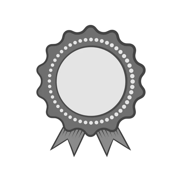 Gecertificeerd kwaliteitslabel pictogram, monochroom stijl — Stockvector