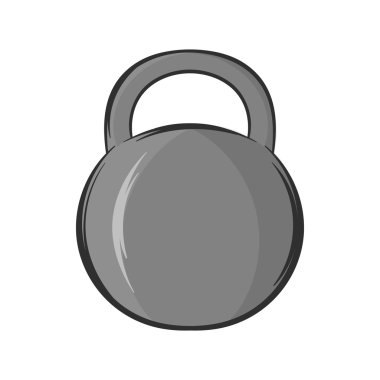 Ağırlık simgesi, siyah tek renkli stil