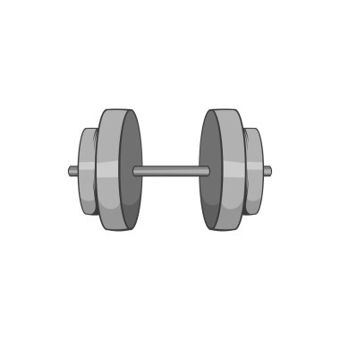 Dumbbell simge, siyah tek renkli stil