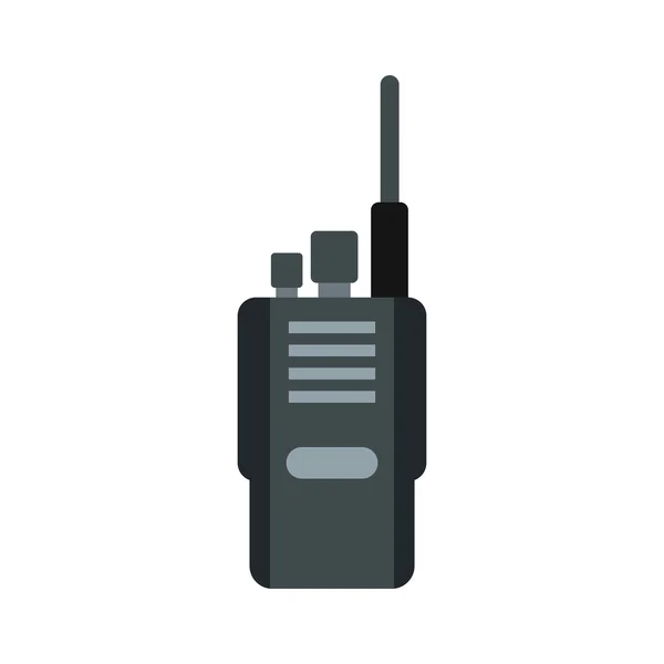 Portable radio transceiver icon, flat style — Stock Vector